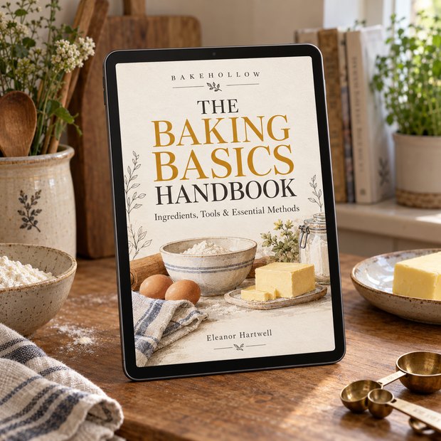 The Baker&rsquo;s Troubleshooting Guide digital ebook shown on a tablet.